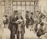 Mabel Dwight, Greetings from the House of Weyhe (Robinson & Pirog 36), lithograph, 1928