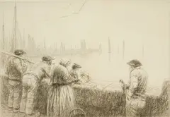 Kerr Eby, Foggy Morning in Brittany (Giardina 146), etching, 1930