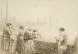 Kerr Eby, Foggy Morning in Brittany (Giardina 146), etching, 1930