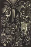 Fritz Eichenberg, Folly of Worshipping Idols wood, engraving