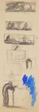 Rockwell Kent, Figure Studies, pencil and watercolor on paper, artist's stamp lower right