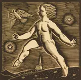 Rockwell Kent, Blue Bird (Burne-Jones 1) wood, engraving, 1919
