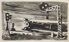 Dong Kingman, Passing By, lithograph, 1943