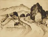 Gene Kloss, Marin County Road (Kloss 229), drypoint, 1932