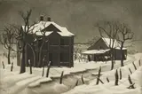 J. Jay Mc Vicker, Wintry Vigil, etching, 1941