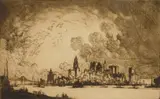 Joseph Pennell, New York from Brooklyn (Wuerth 671), etching, 1915