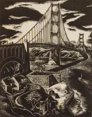 The Bridge wood by Charles Frederick Surendorf, engraving, offered Feb 2024