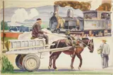 Paul Ulen, Old and new Ways, watercolor on illustration board