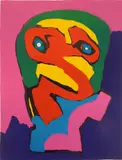 Face by Karel Appel, lithograph in colors, 1970, offered Feb 2024