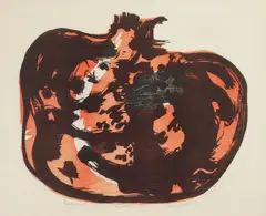 Leonard Baskin, Pomegranate (Fern & O'Sullivan 409), woodcut in colors, 1960