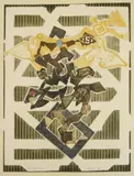 Paolo Boni, Tannion (?), etching in colors, 1972