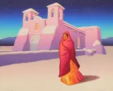 R. C. Gorman, First Snow, lithograph in colors, 1994