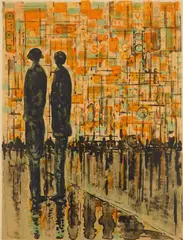 Richard Florsheim, Neon Nights (Iacono 232), lithograph in colors, 1972