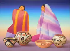 Intermezzo by R. C. Gorman, lithograph in colors, 1995, offered Feb 2024