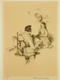 The Teacher by Norman Rockwell, lithograph in two colors, 1974, offered Feb 2024