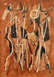 Adja Yunkers, Las Lolitas, woodcut in colors
