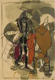 George Braque, Composition with Torero, lithograph in colors, ca. 1950's