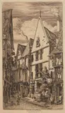 Charles Méryon, La Rue des Toiles a Bourges (Schneiderman 31xi)
