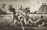 Forward Pass (Fath 85) by Thomas Hart Benton, lithograph, 1972, offered Dec 2023