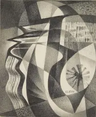 Medard Klein, Abstract, graphite on paper