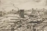 Joseph Margulies, Brooklyn Bridge, New York, etching