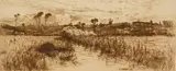 Mary Nimmo Moran, The Haunt of the Muskrat, Easthampton, etching, 1884