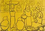Diego Rivera, El Mercado, lithograph in yellow and black on wove paper, 1930