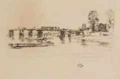 Fulham (Kennedy 182) by James A. M. Whistler, etching, c. 1879, offered Dec 2023