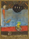 José Ortega, Composition II, aquatint in colors, 1963