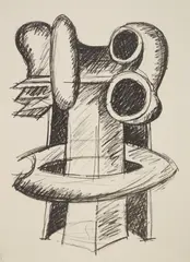 Oracle: Study for Clairvoyant by Seymour Lipton, lithograph, 1969, offered Dec 2023