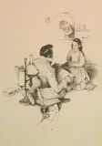 The Teacher by Norman Rockwell, lithograph in two colors, 1974, offered Dec 2023