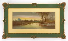 William Chandler, Landscape, pastel on paper