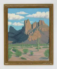 Edith Hamlin, Southwest Landscape, oil on canvas