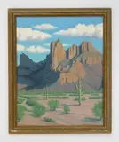 Edith Hamlin, Southwest Landscape, oil on canvas