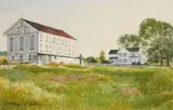 Summer Idyll by Florian K. Lawton, watercolor on paper on paper, 1986, offered Dec 2023