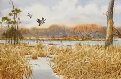 Away From It All by Florian K. Lawton, watercolor on paper, 1993, offered Dec 2023