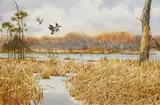 Away From It All by Florian K. Lawton, watercolor on paper, 1993, offered Dec 2023