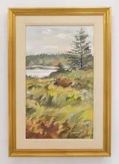 Early Fall by James E. Hughes, oil on canavs, 1988, offered Dec 2023