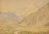 Cranleigh Barton, Mount Cook, New Zealand, watercolor on paper, ca. 1940's
