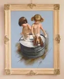 Barry Leighton-Jones, The Bubble Bath, oil on canvas