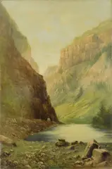 Royal Gorge, Colorado by Eliza Barchus, oil on canvas, offered Oct 2023