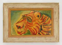 Stephen Longstreet, Tiger, oil on panel