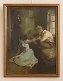 The Betrayal by Gayle Porter Hoskins, oil on canvas, offered Oct 2023