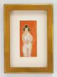 Milton Avery, Shy Nude, watercolor on watercolor board 1961