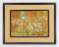 Howard Behling Schleeter, Animals, mixed media, 1962