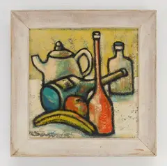 Walter Sanford, Still Life, oil on Masonite, 1963