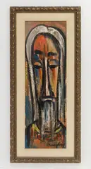 Walter Sanford, Moses, oil on Masonite, 1965