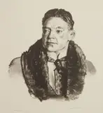 George Bellows, Portrait of Robert Aitken, Second Stone )Mason 127)