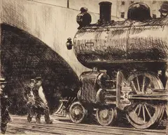 Edward Hopper, The Locomotive (Levin 100), etching, 1923