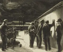 Kyra Markham, Lockout, lithograph, 1937